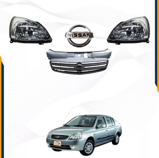Foto 2 | Kit Par De Faros + Parrilla Con Emblema Platina 2001 Al 2010