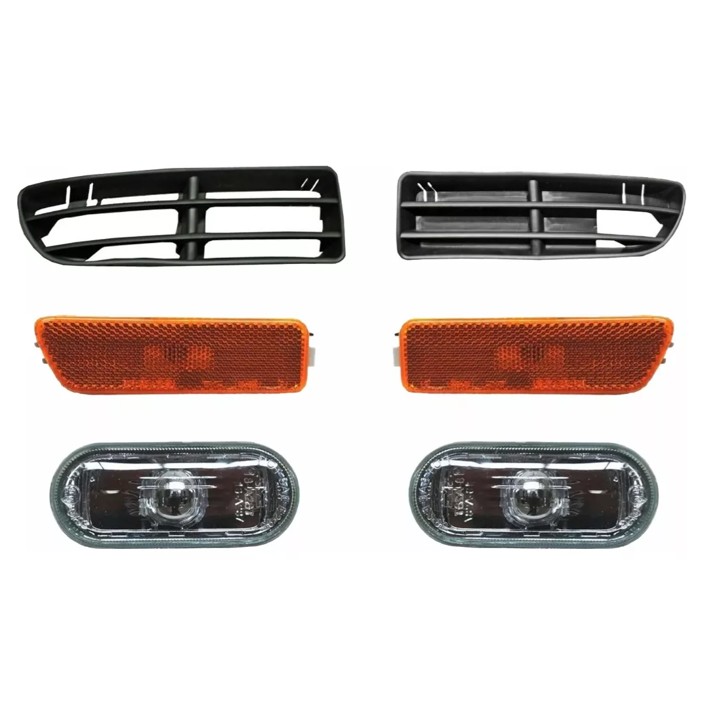 Kit Jetta A4 99-07 Rejillas Y Cuartos 6 Pzas