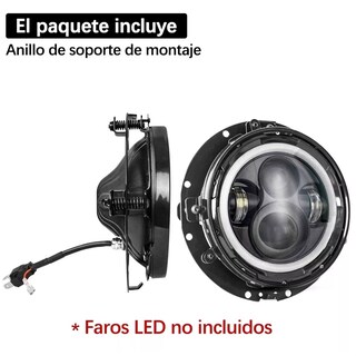 Foto 3 | Bases para Faro Universal Jeep 7" Eo Safe Imports Negras 1 Par