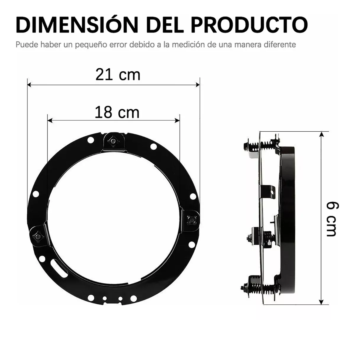 Foto 5 pulgar | Bases para Faro Universal Jeep 7" Eo Safe Imports Negras 1 Par