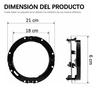 Foto 4 | Bases para Faro Universal Jeep 7" Eo Safe Imports Negras 1 Par