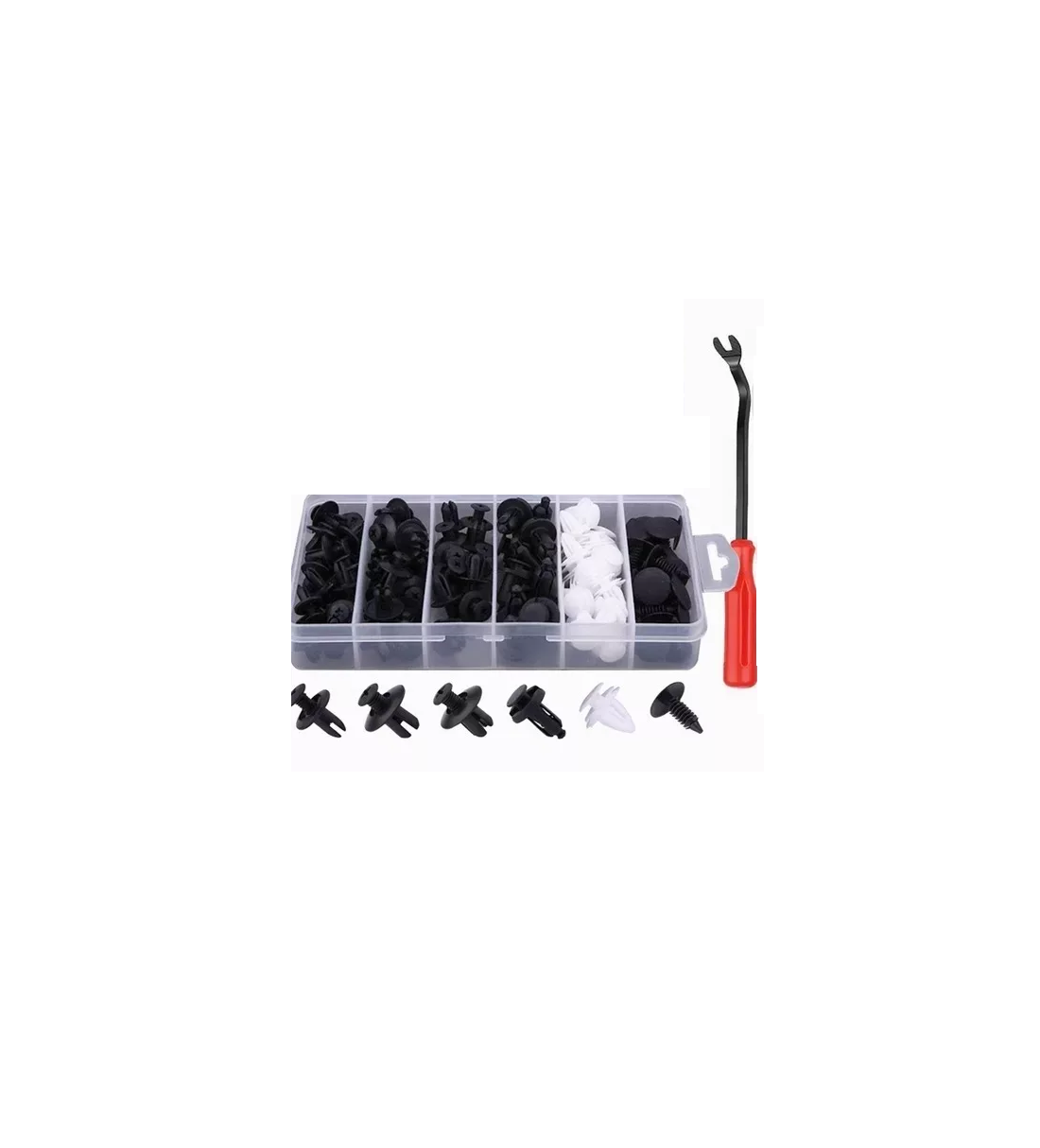 Foto 1 | Kit 100 Grapas Universal Automotrices 6 Modelos más Quitagrapas Eo Safe Imports Esi-7299 Multicolor