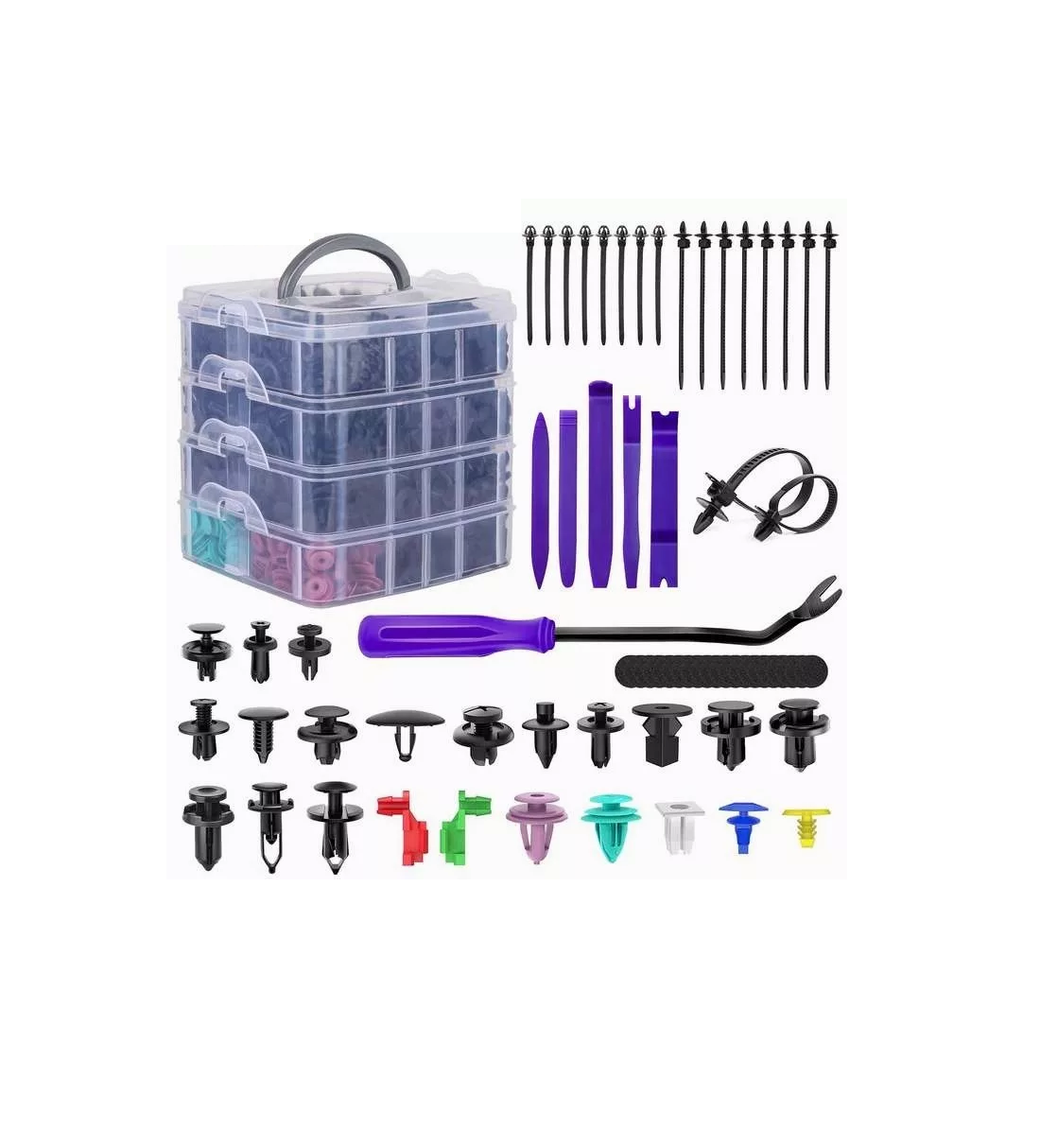 Foto 1 | Set Grapas Automotrices Eo Safe Importsesi-7298 Multicolor 1211 PZAS con Quita Grapas