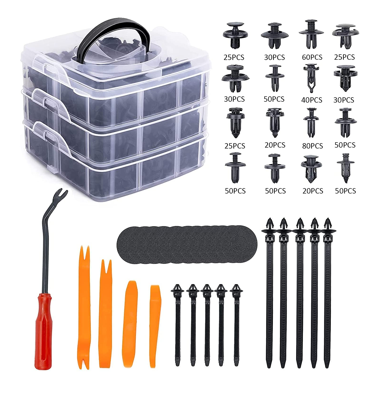 Foto 6 | Kit de Grapas Automotriz BELUG 16 Modelos con Quita Grapas 635 Piezas