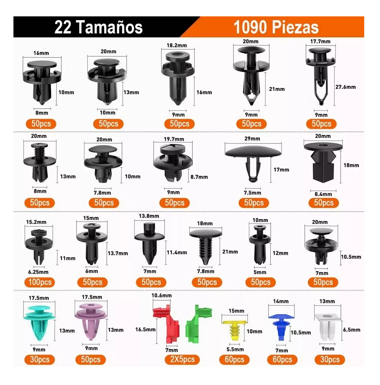 Foto 4 pulgar | Grapas Automotrices 1211 Piezas