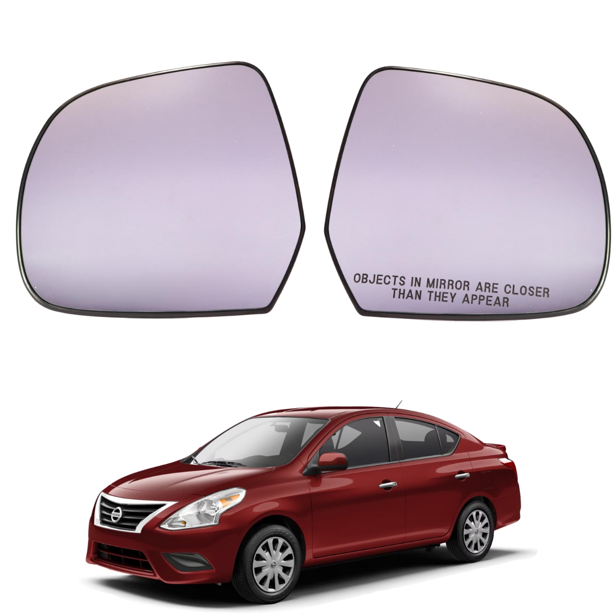 Kit Lunas De Espejos Laterales Para Auto Versa 2011-2014 Original Nissan