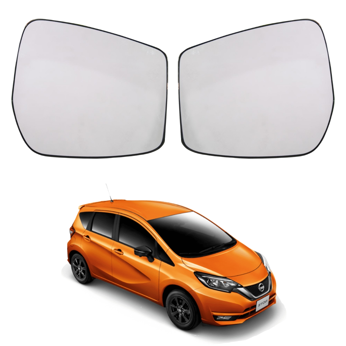Kit Lunas De Espejos Laterales Para Auto Note 2015-2024 Original Nissan