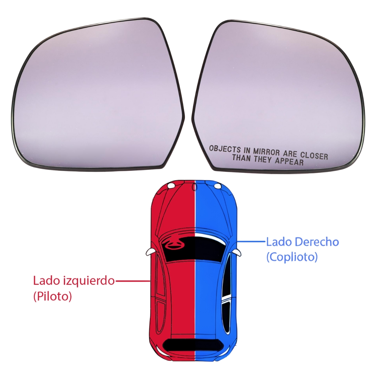 Kit Lunas De Espejos Laterales Para Auto Note 2013-2014 Original Nissan
