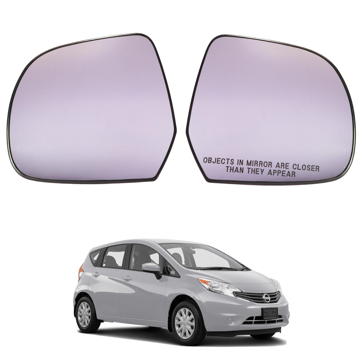 Foto 3 pulgar | Kit Lunas De Espejos Laterales Para Auto Note 2013-2014 Original Nissan
