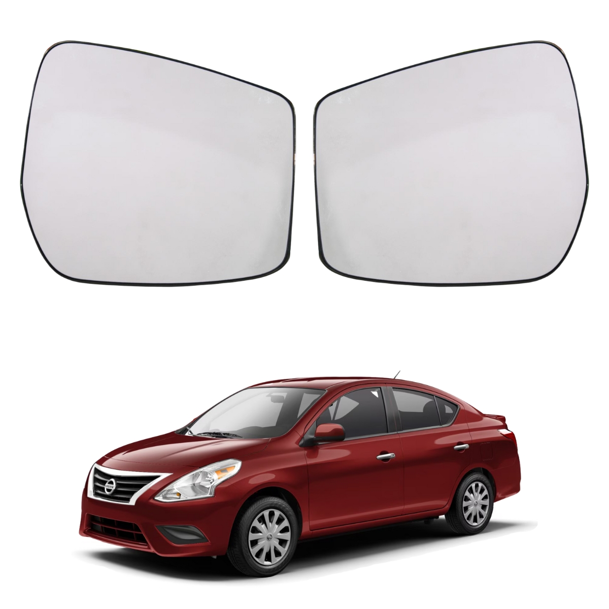 Kit Lunas De Espejos Laterales Para Auto Versa 2015-2019 Original Nissan