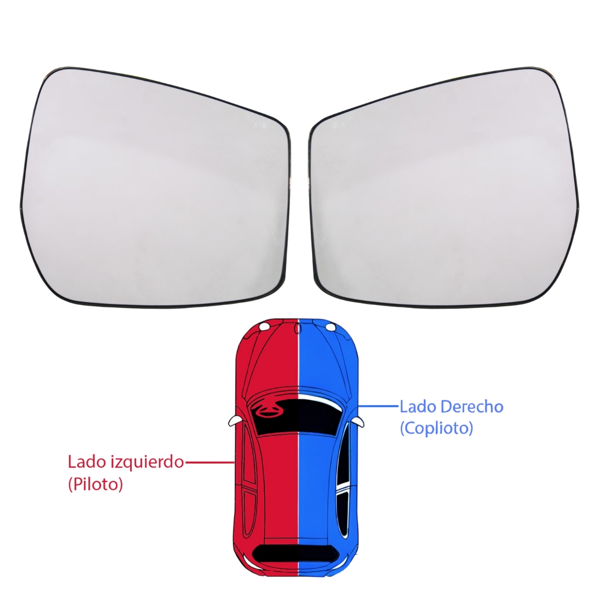 Foto 7 pulgar | Kit Lunas De Espejos Laterales Para Auto Versa 2015-2019 Original Nissan