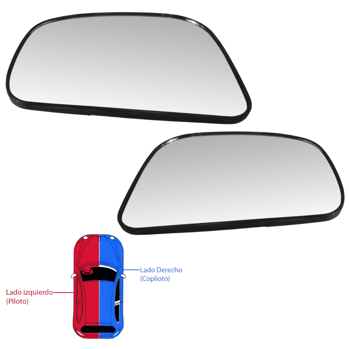 Foto 7 pulgar | Kit Lunas De Espejos Laterales Para Auto Tiida Hatch Back 2007-2018 Original Nissan