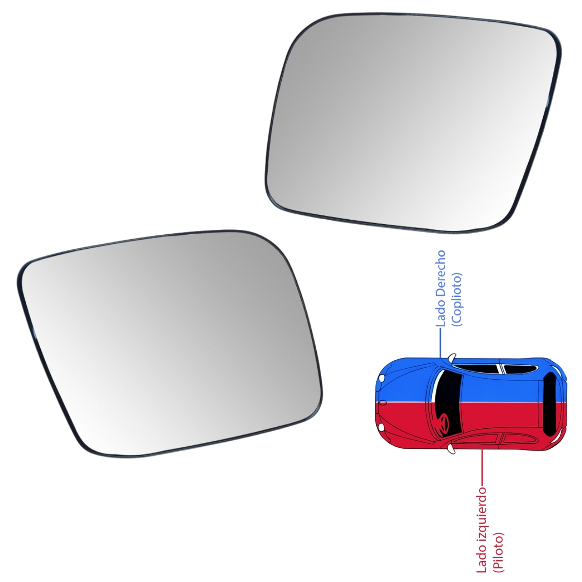 Foto 8 pulgar | Kit Lunas De Espejos Laterales Para Auto X-trail 2008-2013 Original Nissan
