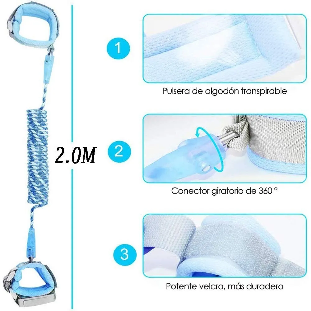 Foto 3 pulgar | Pulsera de Seguridad para Niños con Candado Malubero color Azul