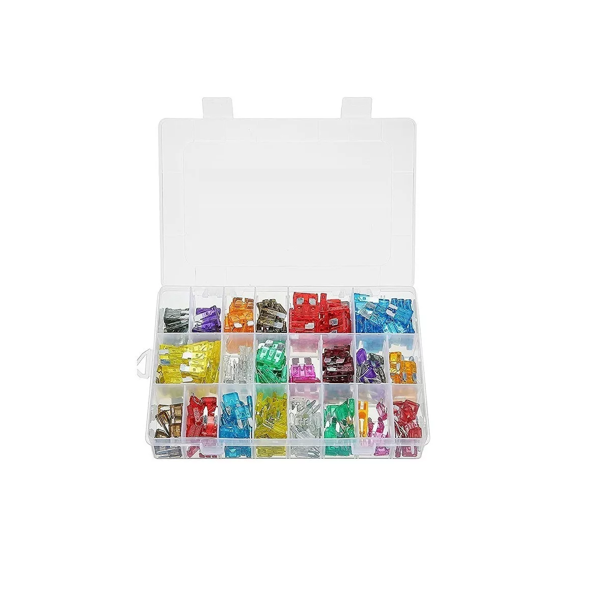 Kit 1000 Piezas Fusibles Automotrices con Caja Eo Safe Imports ESI-12425 Multicolor