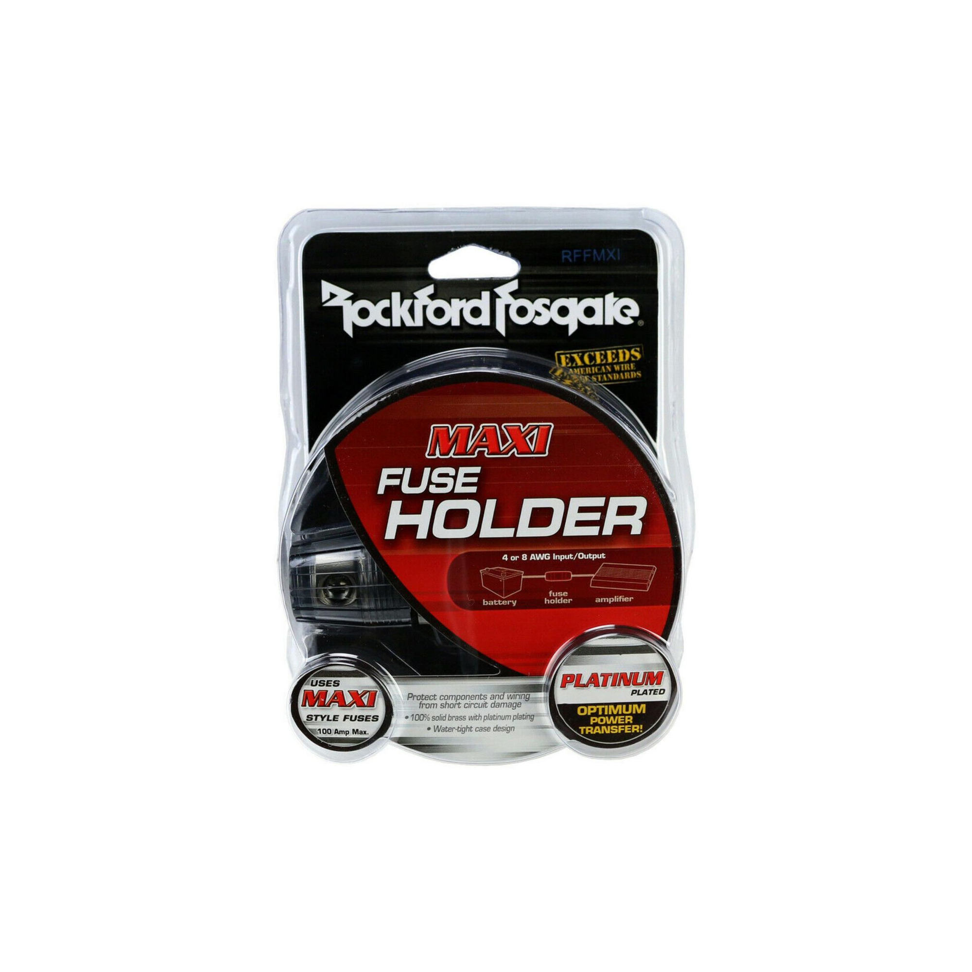 Foto 4 | Portafusibles Maxi Rffmxi Rockford Fosgate Cable 4 U 8 Awg8