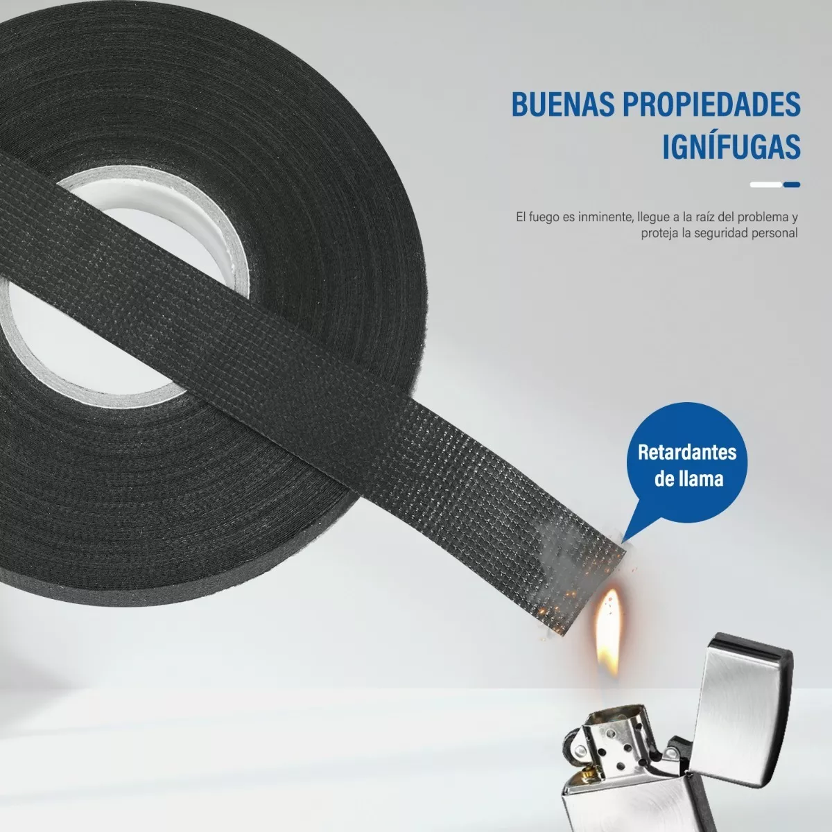 Foto 3 | Set 4 Pcs Cinta Aislar Tela Automotriz Eo Safe Imports Esi-8313-1 Negro