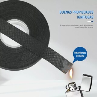 Foto 3 | Set 4 Pcs Cinta Aislar Tela Automotriz Eo Safe Imports Esi-8313-1 Negro