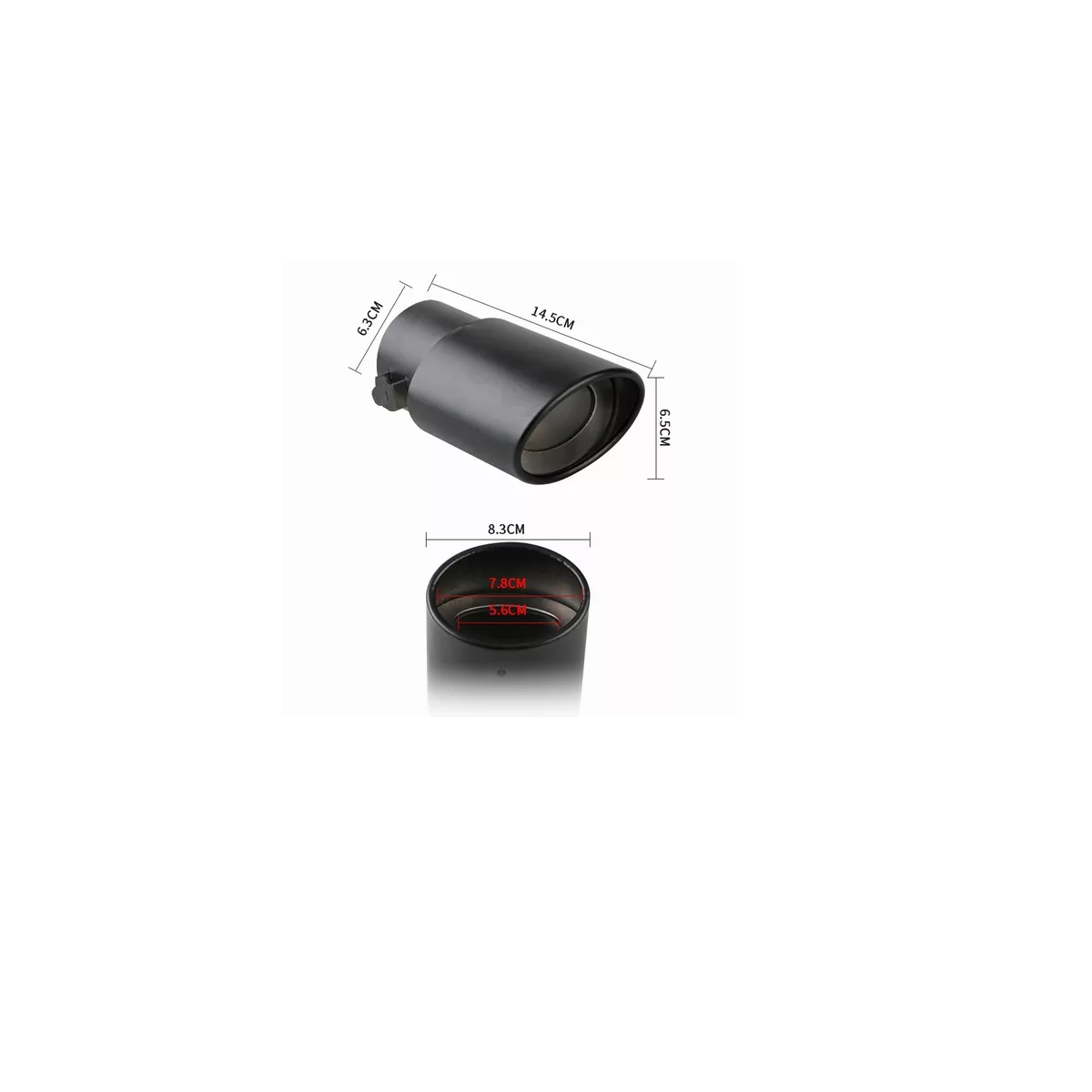 Foto 4 pulgar | Silenciador de Tubo de Escape de Coche Eo Safe Imports ESI-10995 Negro de Acero Inoxidable