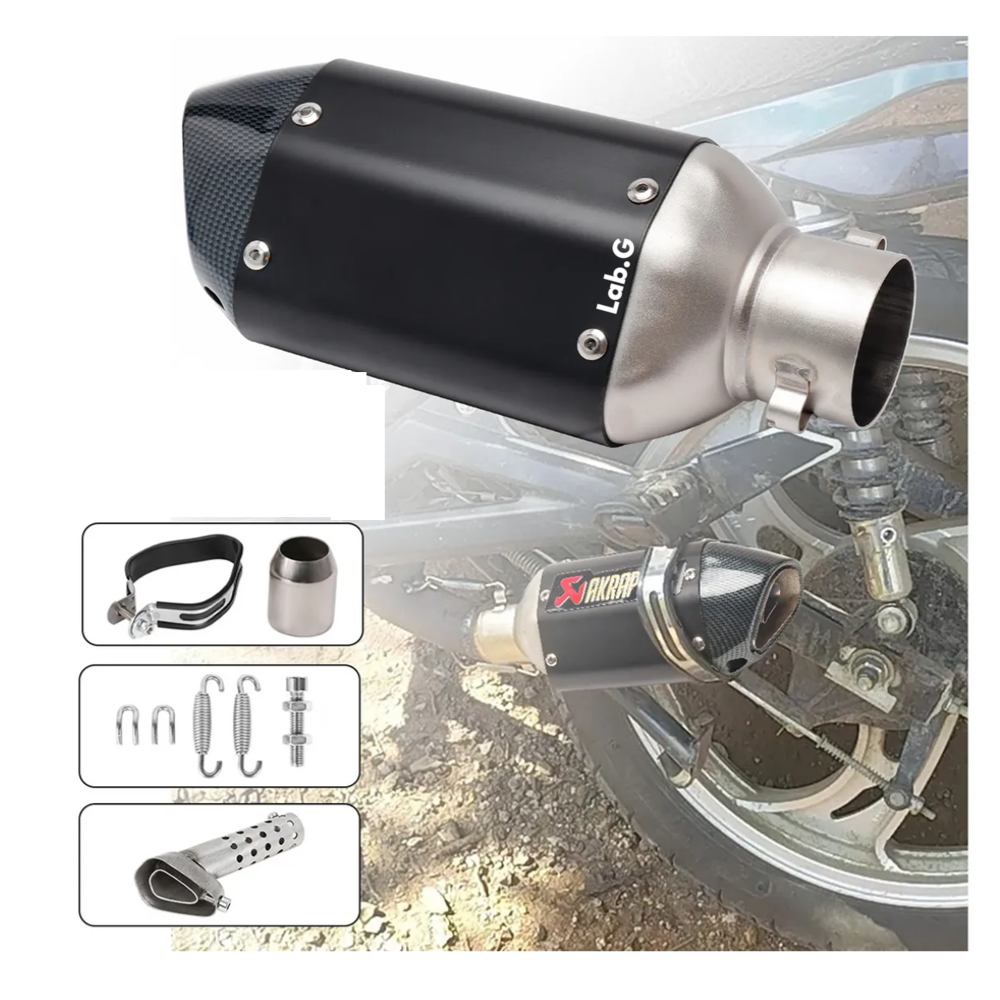 Foto 4 | Tubo Silenciador De Escape Para Motocicleta De Acero Inoxidable Lab.g  Negro
