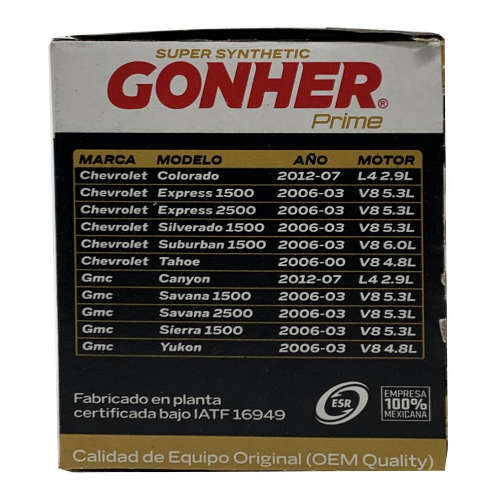 Foto 3 pulgar | Filtro De Aceite Sintético Gonher Prime Gps-44