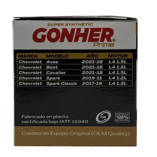 Foto 4 | Filtro De Aceite Sintético Gonher Prime Gps-409