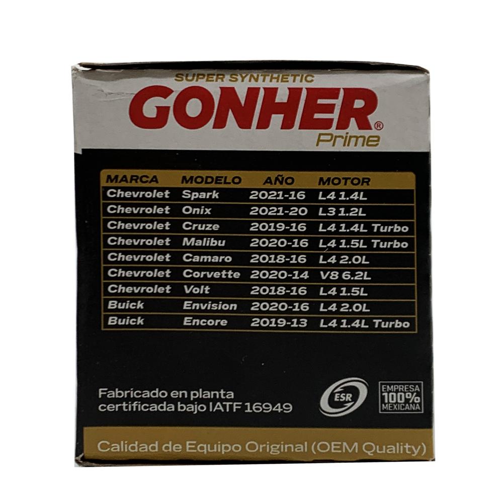 Foto 5 pulgar | Filtro De Aceite Sintético Gonher Prime Gps-2304