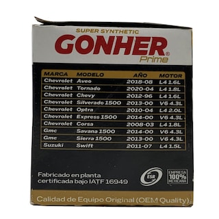 Foto 3 | Filtro De Aceite Sintético Gonher Prime Gps-46