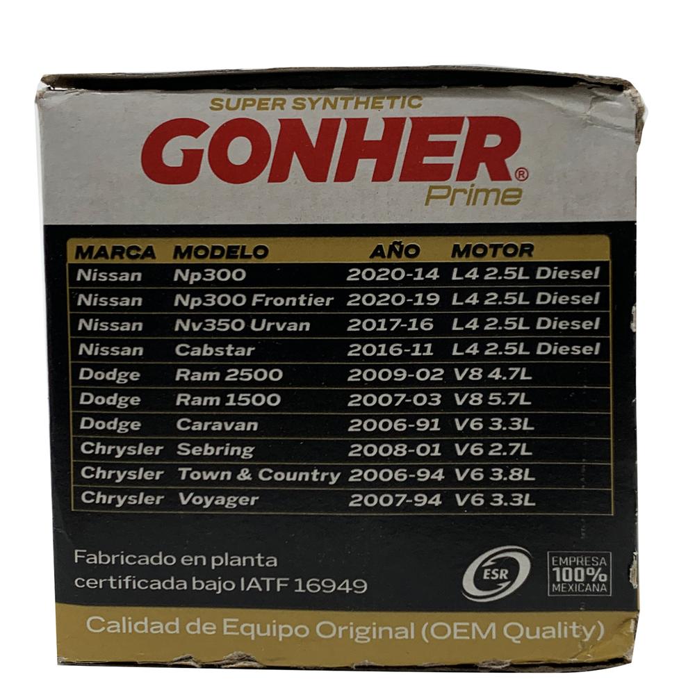 Foto 4 pulgar | Filtro De Aceite Sintético Gonher Prime Gps-81