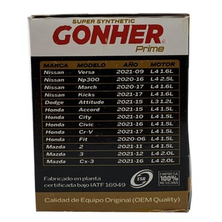 Foto 4 | Filtro De Aceite Sintético Gonher Prime Gps-149