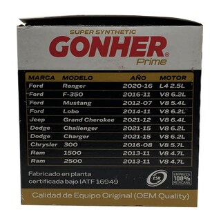 Foto 4 | Filtro De Aceite Sintético Gonher Prime Gps-68