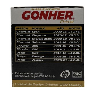 Foto 3 | Filtro De Aceite Sintético Gonher Prime Gps-406