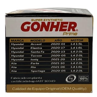 Foto 4 | Filtro De Aceite Sintético Gonher Prime Gps-6811