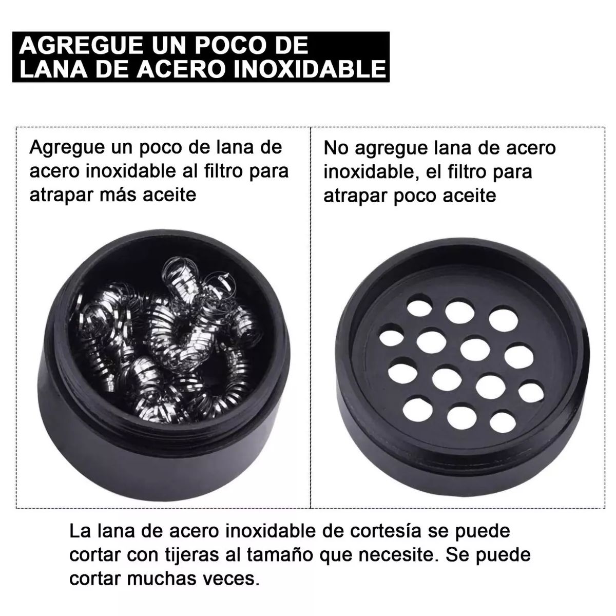 Foto 6 pulgar | Colector De Filtro Tanque Captura Aceite Universal Eo Safe Imports Esi-13700 Negro