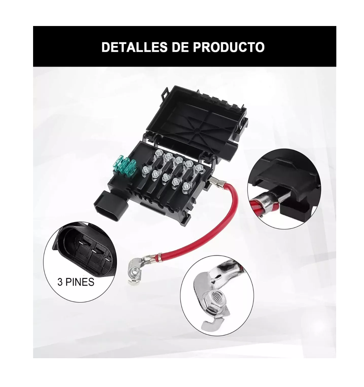 Foto 4 pulgar | Caja De Fusibles De Batería Para Vw Jetta Portafusibles Bee