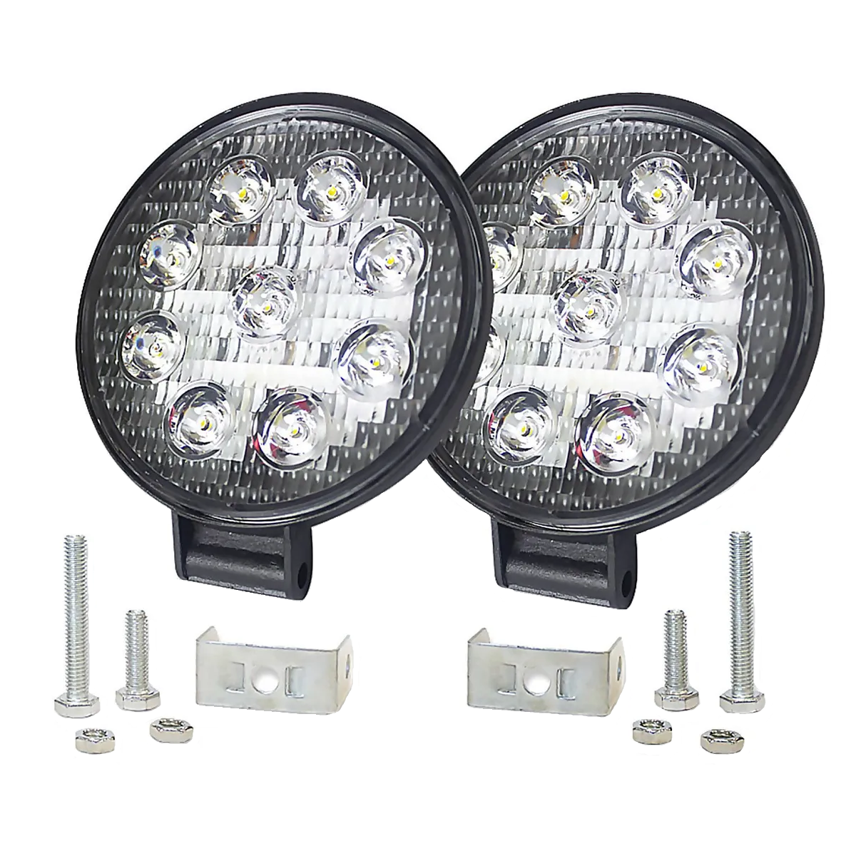 Faros Redondos Eo Safe Imports ESI-2692 color Negro 2 Piezas