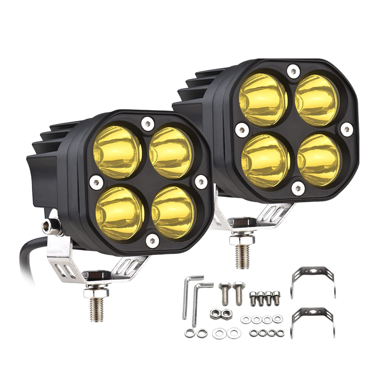 Foto 2 pulgar | Par Faros De Luz Spot 40w Para Motocicleta Jeep Esi-6127 Negro