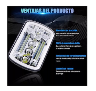 Foto 2 | Faro Led De Luz Alta Y Baja, Para Conducción Diurna Negro
