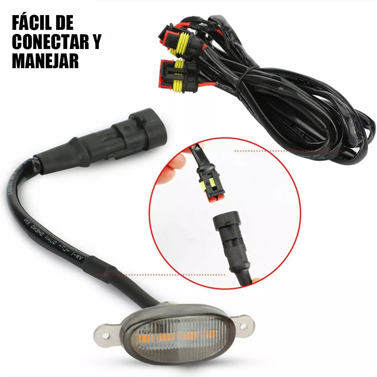 Foto 4 pulgar | Kits 6 Luces De Parrilla Led Ámbar Para Unversal Automotriz Eo Safe Imports Esi-9423 Gris