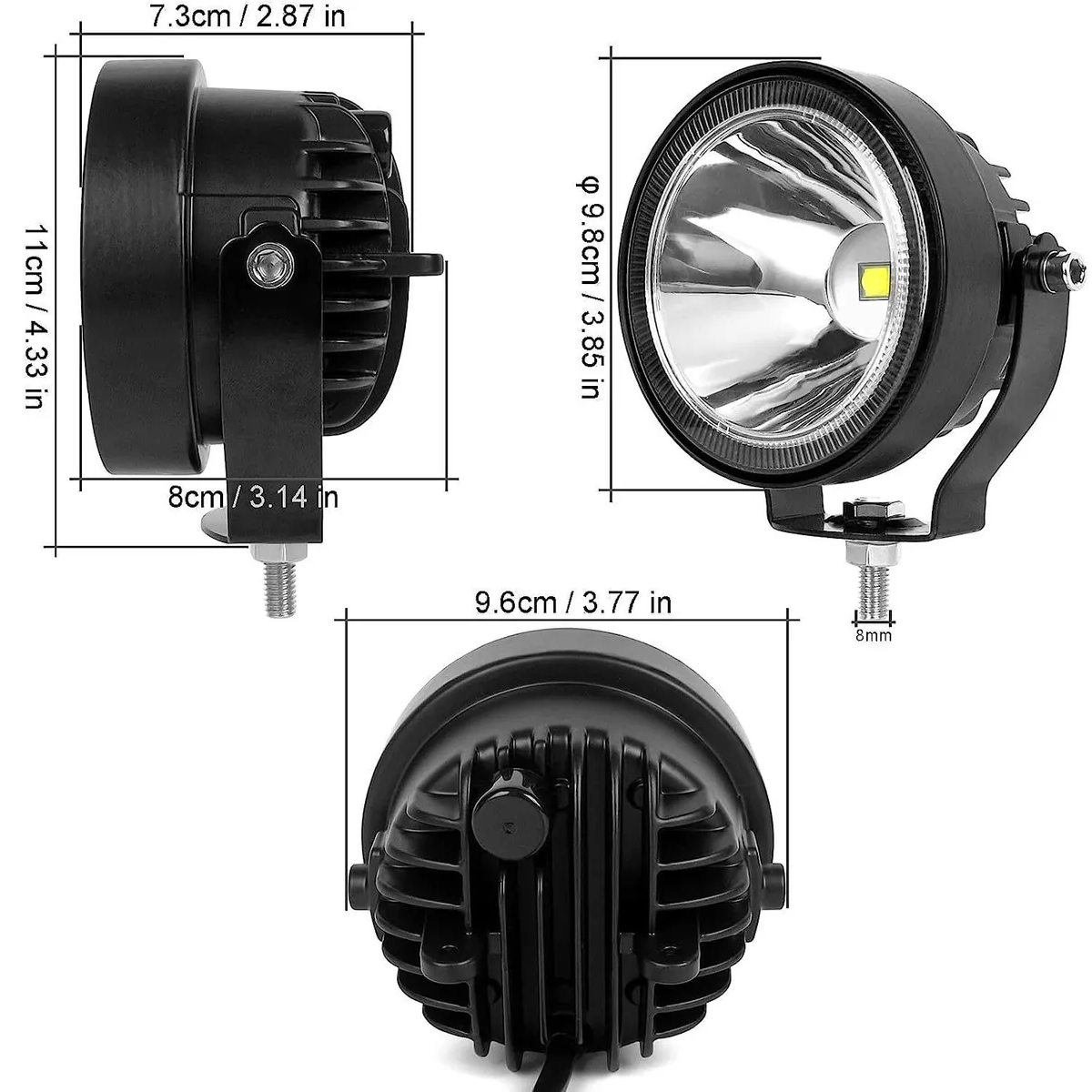 Foto 3 pulgar | Faros Led Eo Safe Imports Esi10224 color Negro 2 Piezas