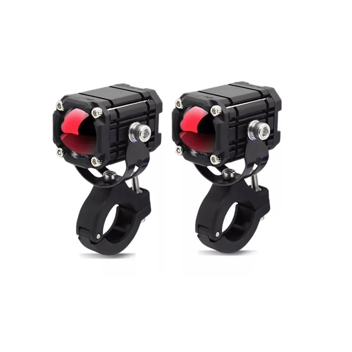 Faros De Lupa Luz Led Spot Luz Para Moto Ojo Diabólico 2pcs Eo Safe Imports Esi-15665 Negro