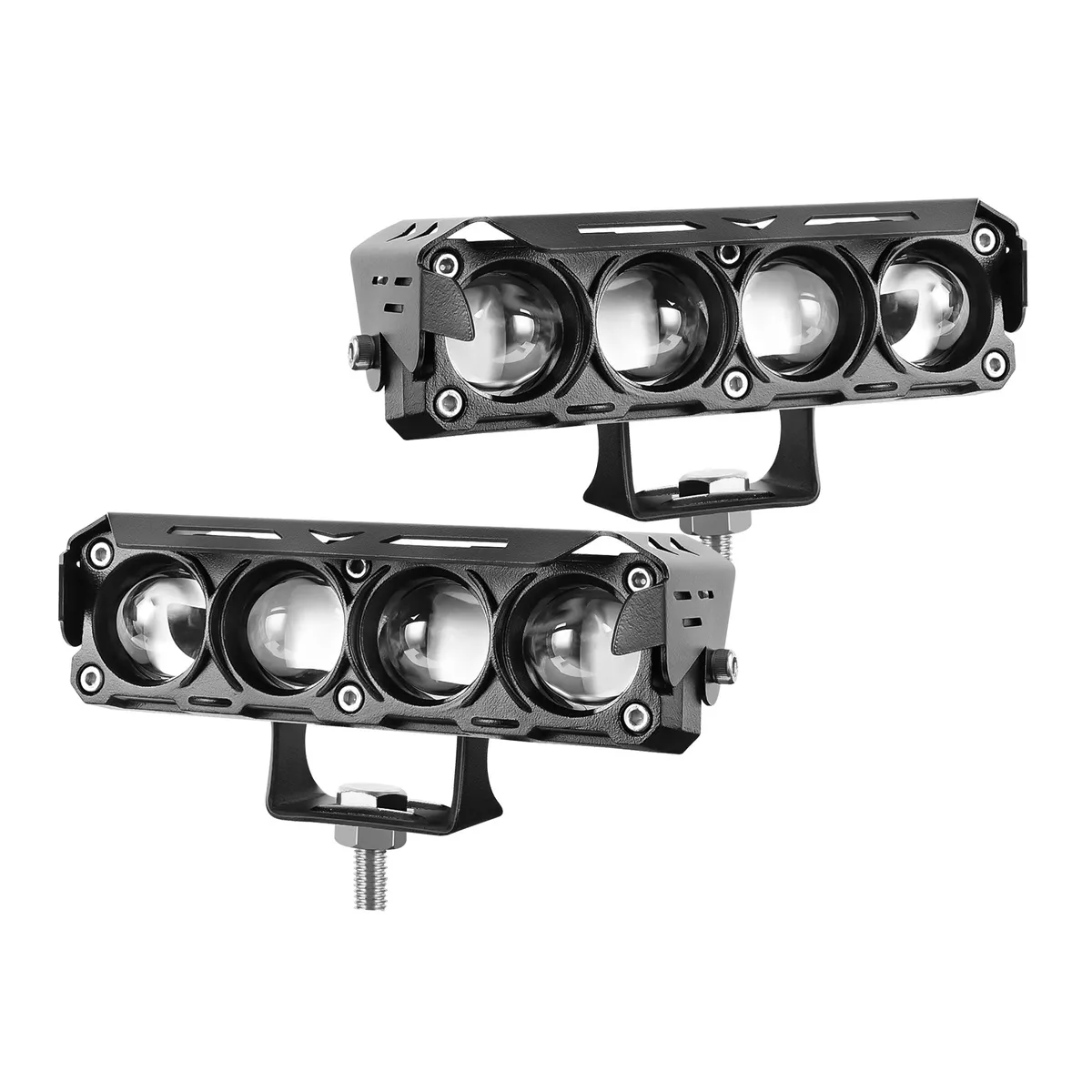 Faros Auxiliares Lupa Para Auto Moto Con Estrobo 2pcs Eo Safe Imports Esi-15666 Negro