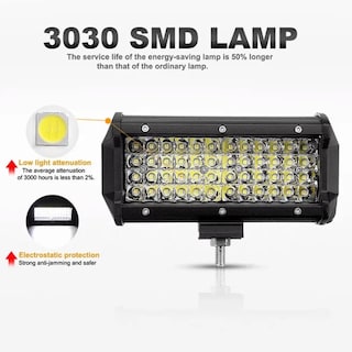 Foto 3 | Faros Led Auxiliares 144w 1200lm Para Auto Moto Cuadrados Lab.g Negro