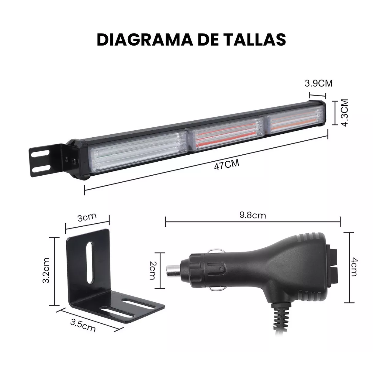 Foto 3 pulgar | Barra Torreta Estrobo LED BELUG color Negro 18 Pulgadas 30W Universal