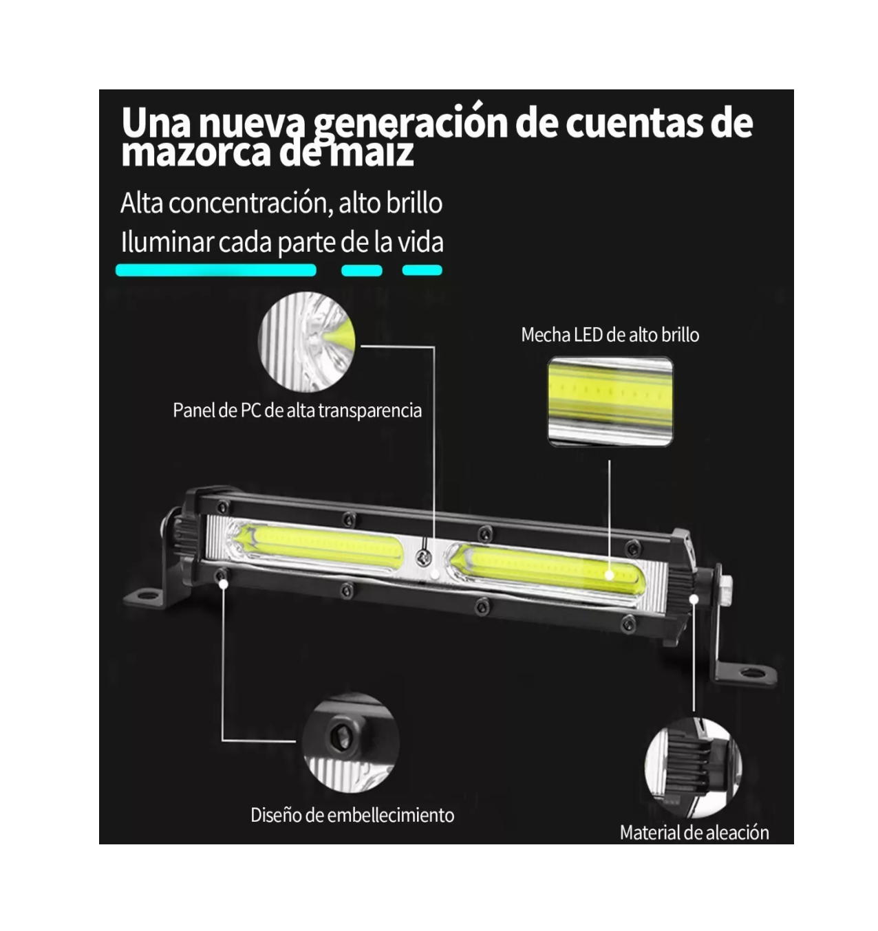 Foto 2 | Faro Barras 36w Led Auxiliares Auto Moto Jeep Rzr