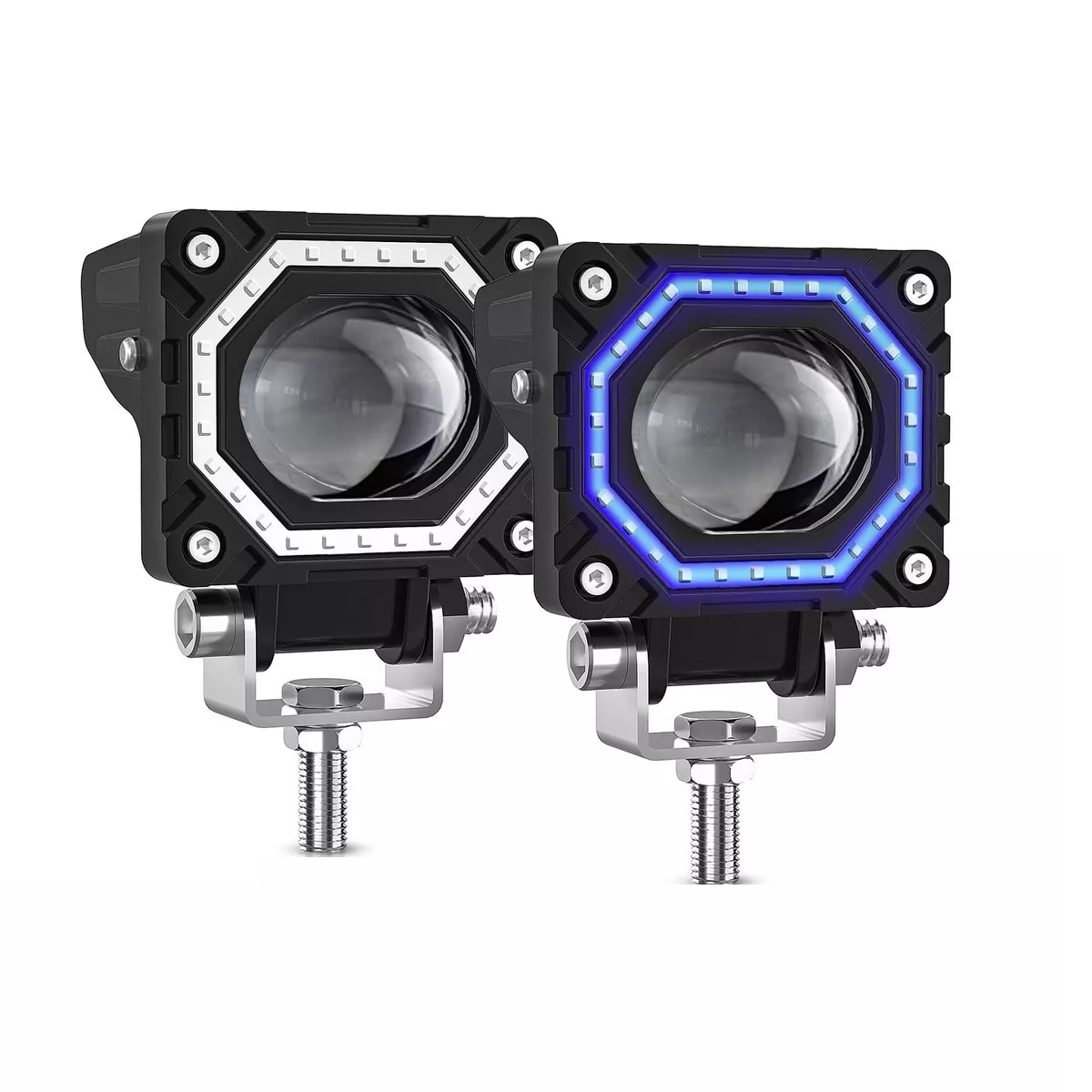 Luces Led Auxiliares Faros de Lupa 120w Eo Safe Imports ESI-12455 Negro 1 Par para Auto y Moto $759