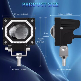 Foto 3 | Luces Led Auxiliares Faros de Lupa 120w Eo Safe Imports ESI-12455 Negro 1 Par para Auto y Moto