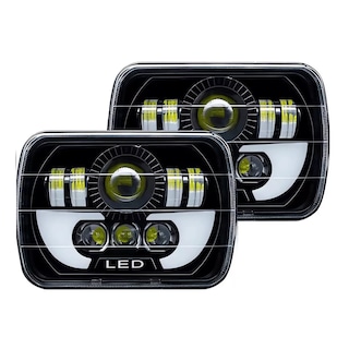 Foto 1 | Un Par 7 Faros Led Cuadrada 5x7 Altos Eo Safe Imports Esi-16873 Negro