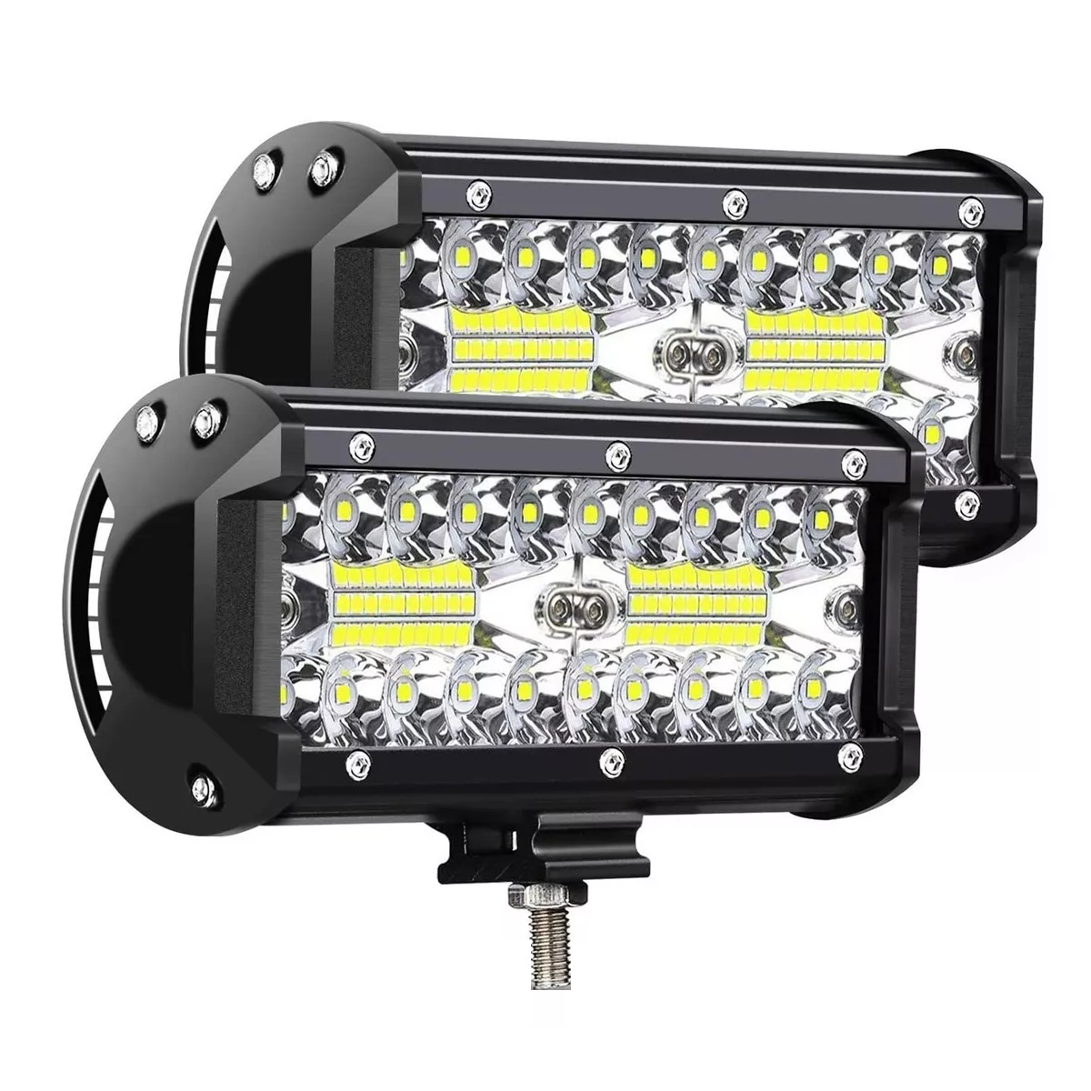 Foto 2 pulgar | Par de Faros Auxiliares Eo Safe Imports Esi-5433 color Negro 7 '' 120 W Triple Fila 6000K