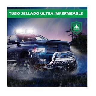 Foto 2 | Par Faros 7'' Led Auxiliares 6000k Impermeable Ip67 Eo Safe Imports Esi-5436 color Negro
